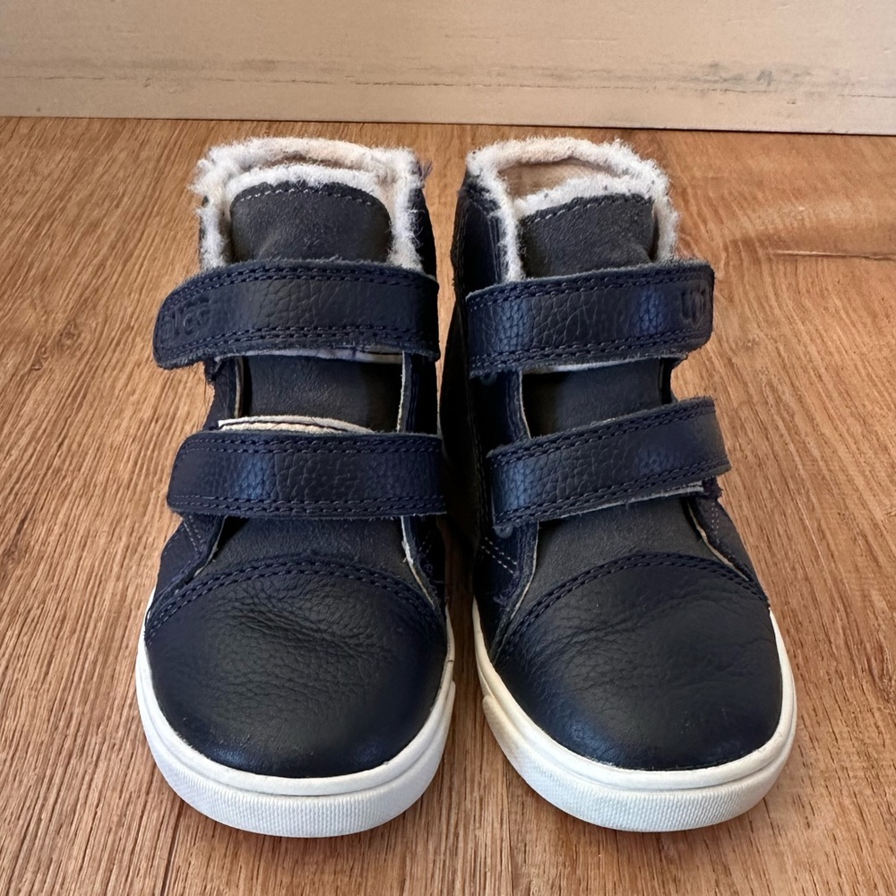 UGG Navy Blue Kids Boots with Velcro